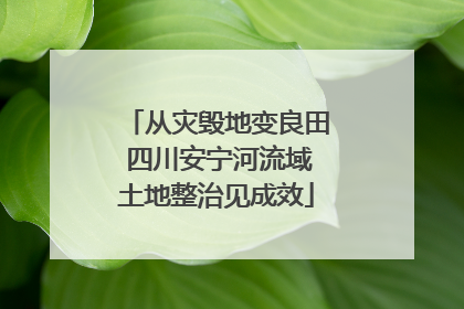 从灾毁地变良田 四川安宁河流域土地整治见成效