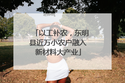 以工补农，东明县近万小农户融入新材料大产业