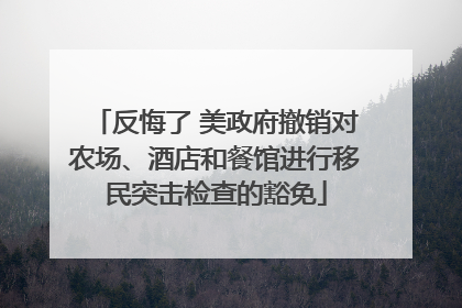 反悔了 美政府撤销对农场、酒店和餐馆进行移民突击检查的豁免