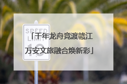 千年龙舟竞渡赣江 万安文旅融合焕新彩