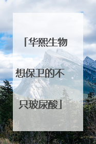 华熙生物想保卫的不只玻尿酸