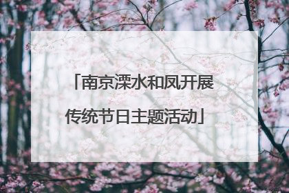 南京溧水和凤开展传统节日主题活动