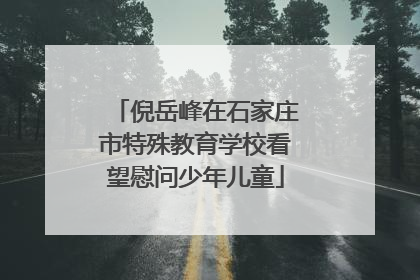 倪岳峰在石家庄市特殊教育学校看望慰问少年儿童