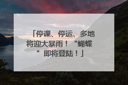 停课、停运、多地将迎大暴雨！“蝴蝶”即将登陆！