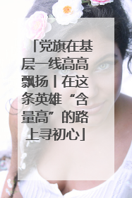 党旗在基层一线高高飘扬丨在这条英雄“含量高”的路上寻初心
