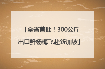 全省首批！300公斤出口鲜杨梅飞赴新加坡