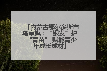 内蒙古鄂尔多斯市乌审旗：“银发”护“青苗” 赋能青少年成长成材