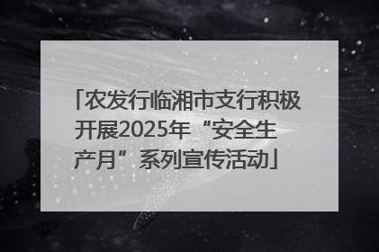 农发行临湘市支行积极开展2025年“安全生产月”系列宣传活动