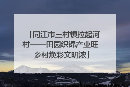 同江市三村镇拉起河村——田园织锦产业旺 乡村焕彩文明浓