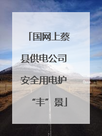 国网上蔡县供电公司安全用电护“丰”景