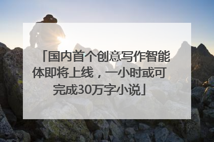 国内首个创意写作智能体即将上线，一小时或可完成30万字小说