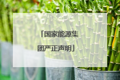 国家能源集团严正声明