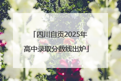 四川自贡2025年高中录取分数线出炉