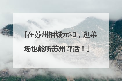 在苏州相城元和，逛菜场也能听苏州评话！