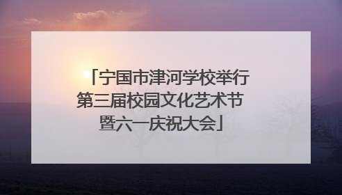 宁国市津河学校举行第三届校园文化艺术节暨六一庆祝大会