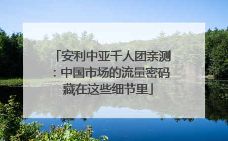 安利中亚千人团亲测：中国市场的流量密码 藏在这些细节里