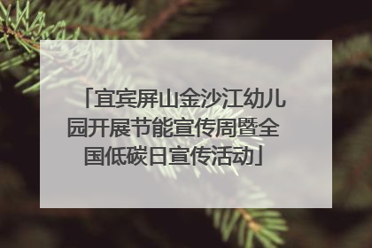 宜宾屏山金沙江幼儿园开展节能宣传周暨全国低碳日宣传活动