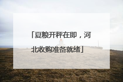 夏粮开秤在即，河北收购准备就绪