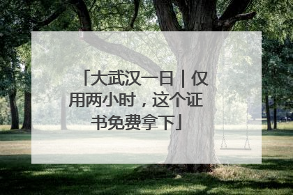 大武汉一日｜仅用两小时，这个证书免费拿下