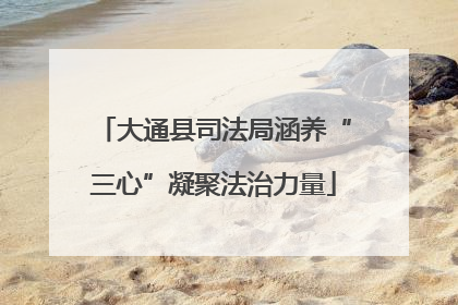 大通县司法局涵养“三心”凝聚法治力量