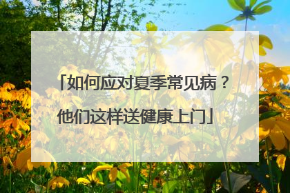 如何应对夏季常见病？他们这样送健康上门