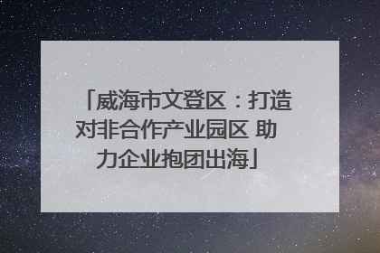 威海市文登区：打造对非合作产业园区 助力企业抱团出海