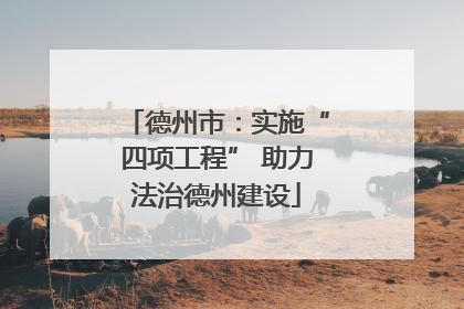 德州市：实施“四项工程” 助力法治德州建设