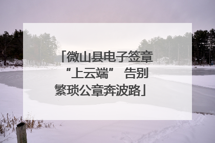 微山县电子签章“上云端” 告别繁琐公章奔波路