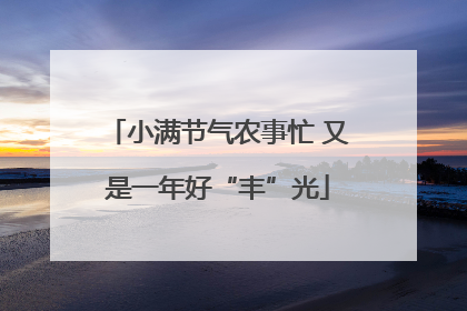 小满节气农事忙 又是一年好“丰”光