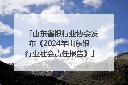 山东省银行业协会发布《2024年山东银行业社会责任报告》