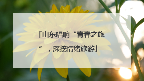 山东唱响“青春之旅”，深挖情绪旅游