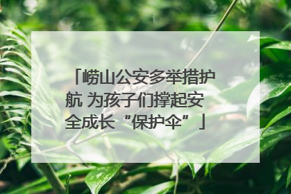 崂山公安多举措护航 为孩子们撑起安全成长“保护伞”