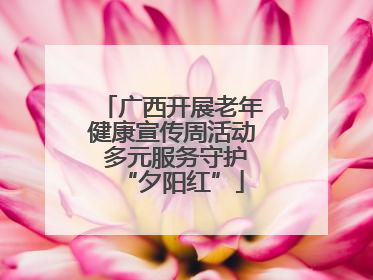 广西开展老年健康宣传周活动 多元服务守护“夕阳红”