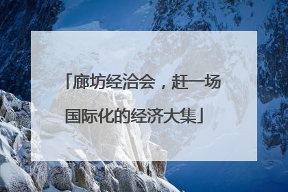 廊坊经洽会，赶一场国际化的经济大集