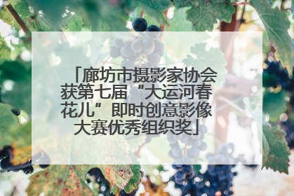 廊坊市摄影家协会获第七届“大运河春花儿”即时创意影像大赛优秀组织奖