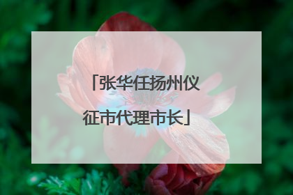 张华任扬州仪征市代理市长