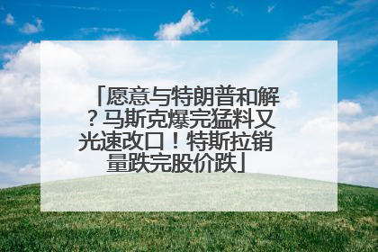 愿意与特朗普和解？马斯克爆完猛料又光速改口！特斯拉销量跌完股价跌