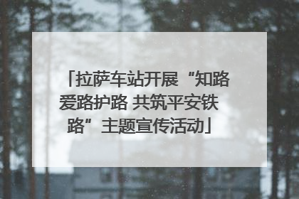 拉萨车站开展“知路爱路护路 共筑平安铁路”主题宣传活动