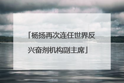 杨扬再次连任世界反兴奋剂机构副主席