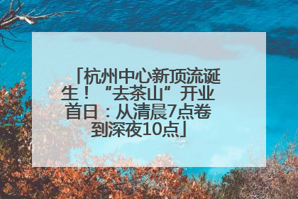 杭州中心新顶流诞生！“去茶山”开业首日：从清晨7点卷到深夜10点