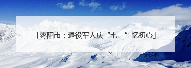 枣阳市：退役军人庆“七一”忆初心