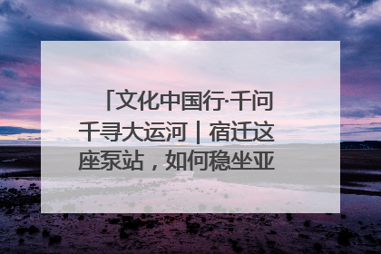 文化中国行·千问千寻大运河｜宿迁这座泵站，如何稳坐亚洲第一宝座？