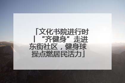 文化书院进行时丨“齐健身”走进东街社区，健身球操点燃居民活力