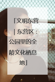 文明东营｜东营区：公园里的全龄文化栖息地
