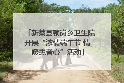 新蔡县顿岗乡卫生院开展“浓情端午节 情暖患者心”活动