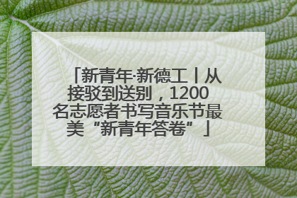 新青年·新德工丨从接驳到送别，1200名志愿者书写音乐节最美“新青年答卷”