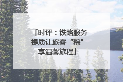 时评：铁路服务提质让旅客“粽”享温馨旅程