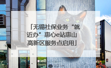 无锡社保业务“就近办”惠心e站惠山高新区服务点启用