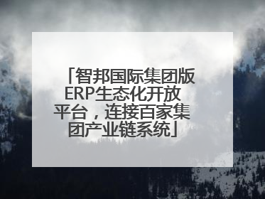智邦国际集团版ERP生态化开放平台，连接百家集团产业链系统