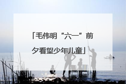 毛伟明“六一”前夕看望少年儿童